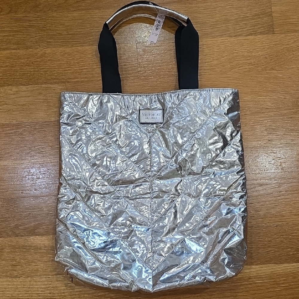 Victoria's Secret Shimmering Silver Tote